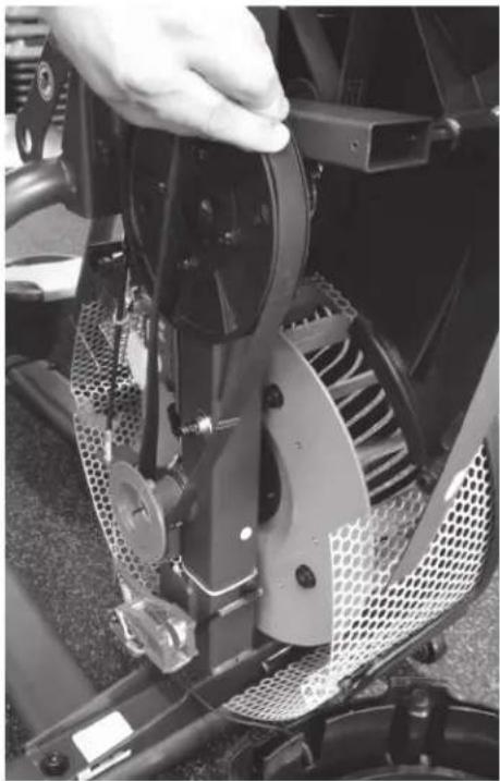 BOWFLEX Max Total 40 - Keep fingers out of any pinch opportunities when removing the Fan Belt. - 2