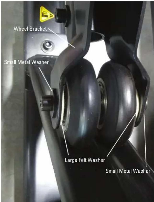 Wheel Bracket Small Metal Washer Large Felt Washer Small Metal Washer
