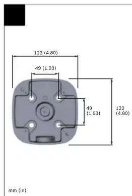 122 (4,80), 49 (1,93), 49 (1,93), 122 (4,80) mm (po)