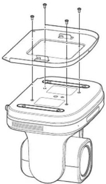 Technical line drawing of a device with internal components and mounting holes (no text or symbols).