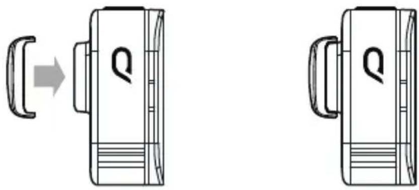 Diagram showing a device with labeled 'Q' and directional arrow, likely illustrating a process or transformation.