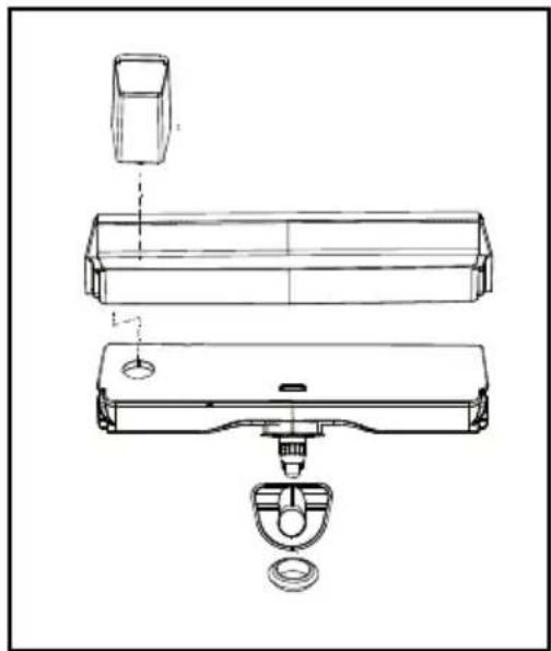Technical line drawing of a mechanical assembly with exploded view (no text or symbols).