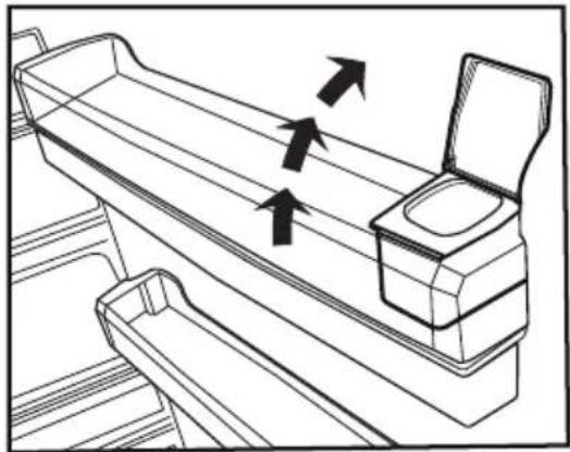 Line drawing of a mechanical device with two arrows indicating direction (no text or symbols)