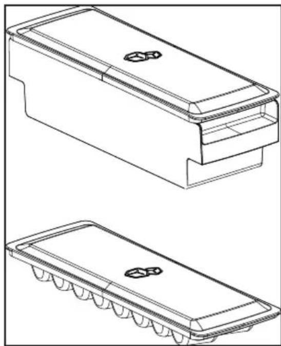 Technical line drawings of two electronic component enclosures.