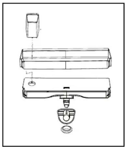 Technical line drawing of a mechanical assembly with no visible text or symbols