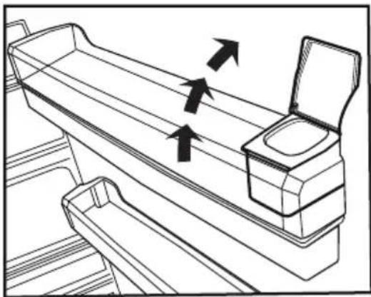 Line drawing of a mechanical device with arrows indicating motion or force direction (no text or symbols).