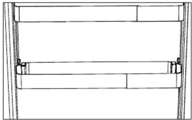 Technical line drawing of a mechanical assembly with no visible text or symbols