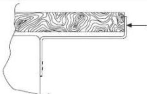Diagram of a pipe section with contour lines and an arrow indicating direction (no text or labels)