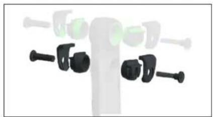Diagram of a robotic arm with multiple articulated joints and green-lit lenses (no text or symbols)