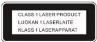 PRODUKT LASERJA RAZREDA 1 LUOKAN 1 LASERLAITE KLASS 1 LASERAPPARAT
