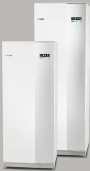 Two white industrial refrigerators with control panel designs, no visible text or symbols on the devices themselves.