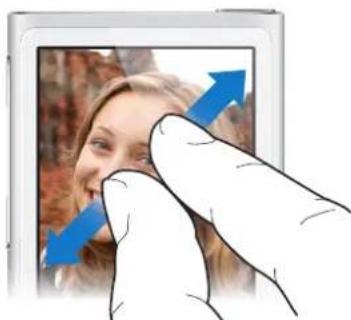 Illustration of a person pointing at a photo frame with blue arrows indicating direction (no text or symbols)