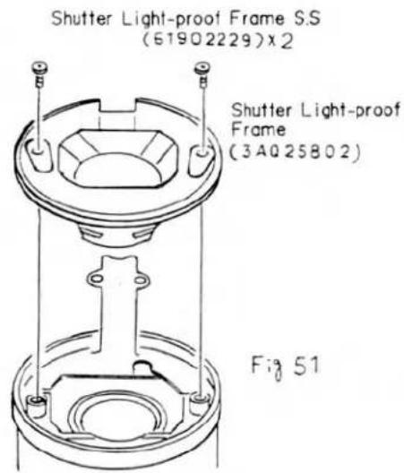 Cadre étanche à la lumière d'obturateur en acier inoxydable (61902229) ×2, Cadre étanche à la lumière d'obturateur (3A025802), Figure 51