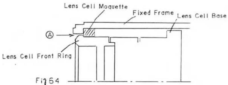Moquette de cellule de lentille Cadre fixe Base de cellule de lentille Anneau avant de cellule de lentille Fig. 64