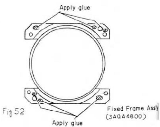 Appliquer de la colle, Figure 52, Appliquer de la colle, Ensemble cadre fixe (3AQA4800)