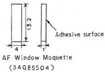 13,2 4 1 Surface adhésive Moquette de fenêtre AF (3AQ85504)