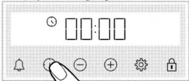 Barre d'outils d'interface utilisateur avec icônes d'horloge, minuterie, alarme, cloche, moins, plus, engrenage, cadenas
