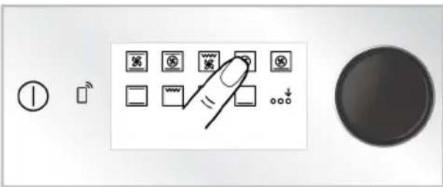 Control panel interface with icons for battery, switch, battery lock, and display settings.