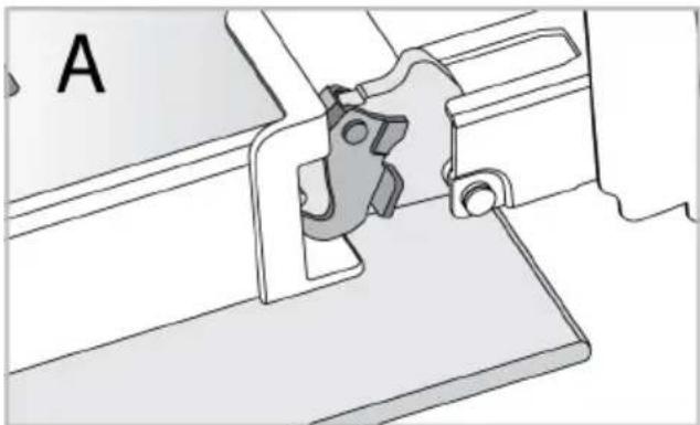 Technical line drawing of a mechanical clamp or bracket assembly (no text or symbols)