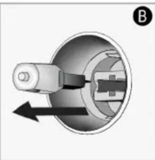 Cross-sectional diagram of a mechanical component with directional arrows indicating movement (no text or symbols)
