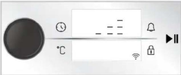 User interface control panel with clock, timer, alarm, and play buttons.
