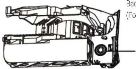 Technical line drawing of a mechanical device with internal components (no text or symbols).