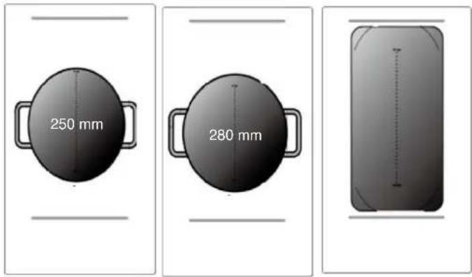 250 mm 280 mm