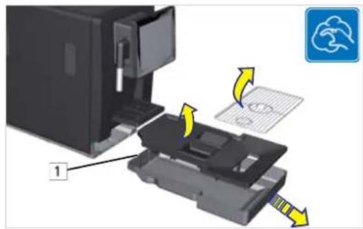 Diagram of a printer's internal structure showing paper feeding into a printer, with arrows indicating motion (no text or symbols)