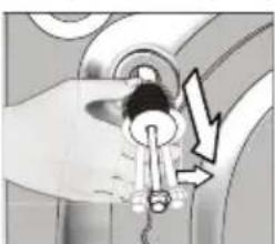 Illustration of a hand holding a device with a lightning bolt symbol (no text or labels)