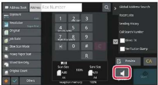 Address Book Address Fax Number Global Address Search Recent jobs Sending History Call Search Number Direct TX Verification Stamp Preview CA Scan Size 100% Send Size Auto Auto Auto Auto reception memory: 100% Reception