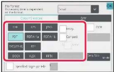 File Format <|vision_start|> E:\Users\Time is dependent of the format. Drawing Package PDF PDF4-1a PDF4-1b Compact PDF4-RS RT+ DCK XLSX FFTA Copy Data Specified Images per bit: OK