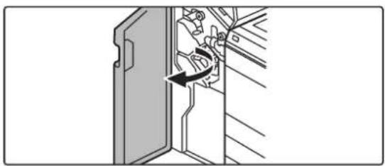Diagram of a door mechanism with a hand operating the valve (no text or symbols present).