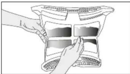 Illustration of hands holding a container with a tray, no text or symbols visible
