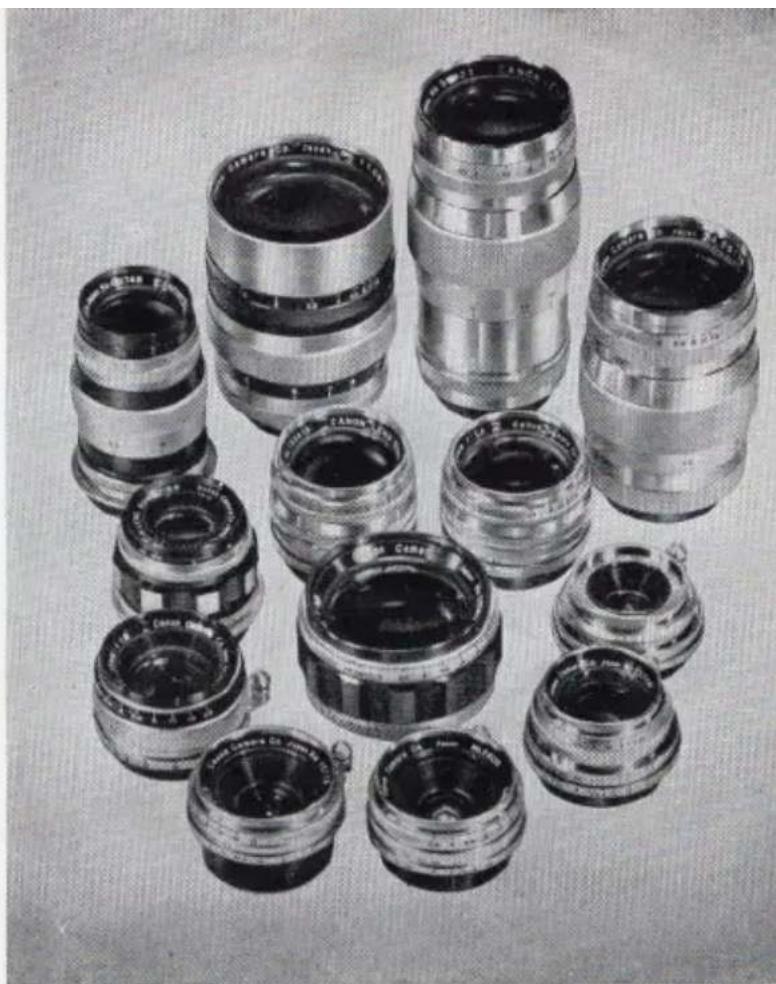 Collection of vintage camera lenses and journal caps arranged in a cluster, no visible text or symbols.
