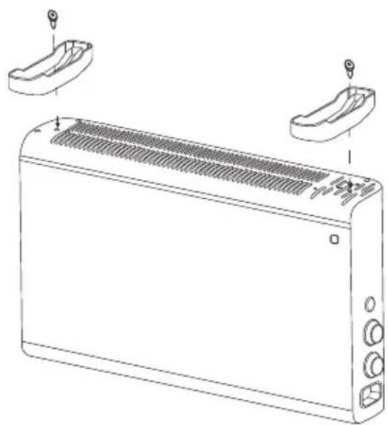 Line drawing of a toaster oven with two side monitors and ventilation slots (no text or symbols)