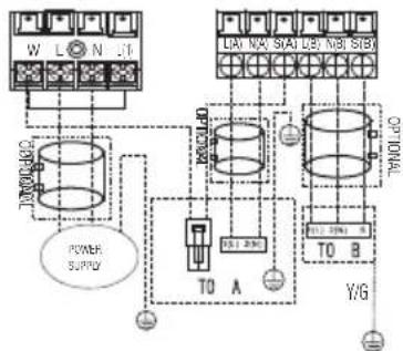 graph TD A["POWER SUPPLY"] --> B["Terminal Block 1"] A --> C["Terminal Block 2"] B --> D["Terminal Block 3"] C --> E["Terminal Block 4"] D --> F["Terminal Block 5"] E --> G["Terminal Block 6"] F --> H["Terminal Block 7"] G --> I["Terminal Block 8"] H --> J["Terminal Block 9"] I --> K["Terminal Block…
