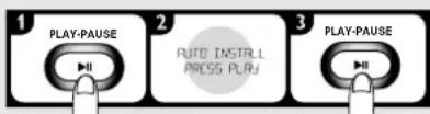 1 PLAY-PAUSE 2 AUTO INSTALL PRESS PLAY 3 PLAY-PAUSE