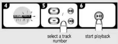 4 5 6 select a track number start playback
