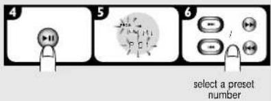 4 5 6 select a preset number.