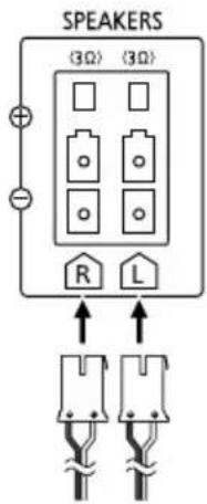 SPEAKERS (3Ω) (3Ω) R L
