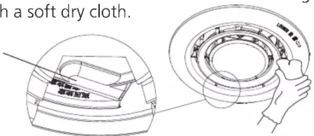 With a soft dry cloth.