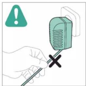 Diagram showing a hand using a tool to mark a warning symbol with an exclamation mark