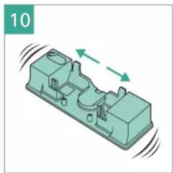 3D illustration of a mechanical component with motion arrows indicating movement (no text or symbols)