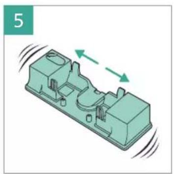 3D diagram of a mechanical component with directional arrows indicating motion (no text or symbols)