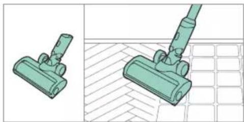 Technical illustration of two mechanical components with a handle, shown from different angles (no text or symbols present)