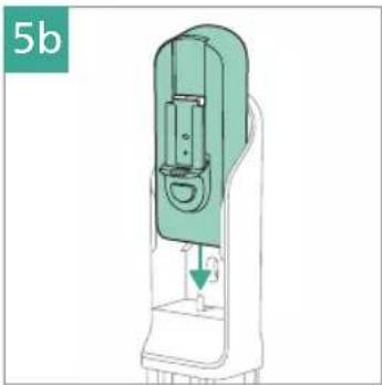 Illustration of a green mechanical device with a downward arrow indicating force or movement (no text or symbols)