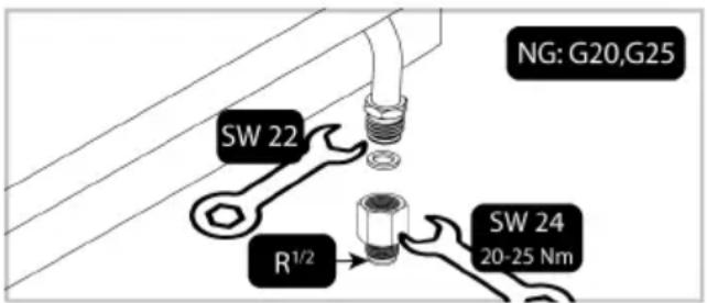 NG: G20,G25 SW 22 R¹/² SW 24 20-25 Nm