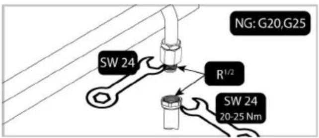 NG: G20,G25 SW 24 R¹/² SW 24 20-25 Nm
