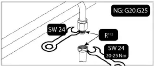 NG: G20,G25 SW 24 R¹/² SW 24 20-25 Nm