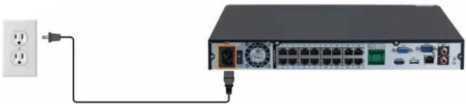 Lorex N863A63BG - ÉTAPE 5 : Connexion de l'adaptateur d'alimentation - 1